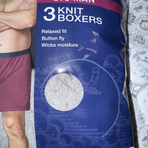 Fruit of the Loom Premium Big Man Eversoft Ring Spun Cotton 2 pk Knit Boxers 5XB - Picture 3 of 8